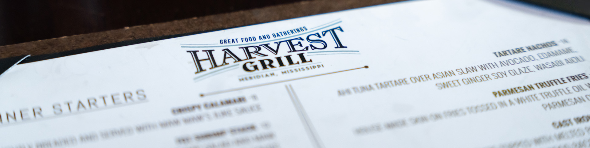 Harvest Grill Menu